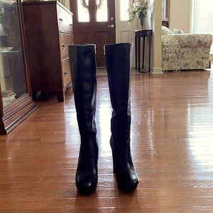 Michael Kors Tall Black Leather Boots